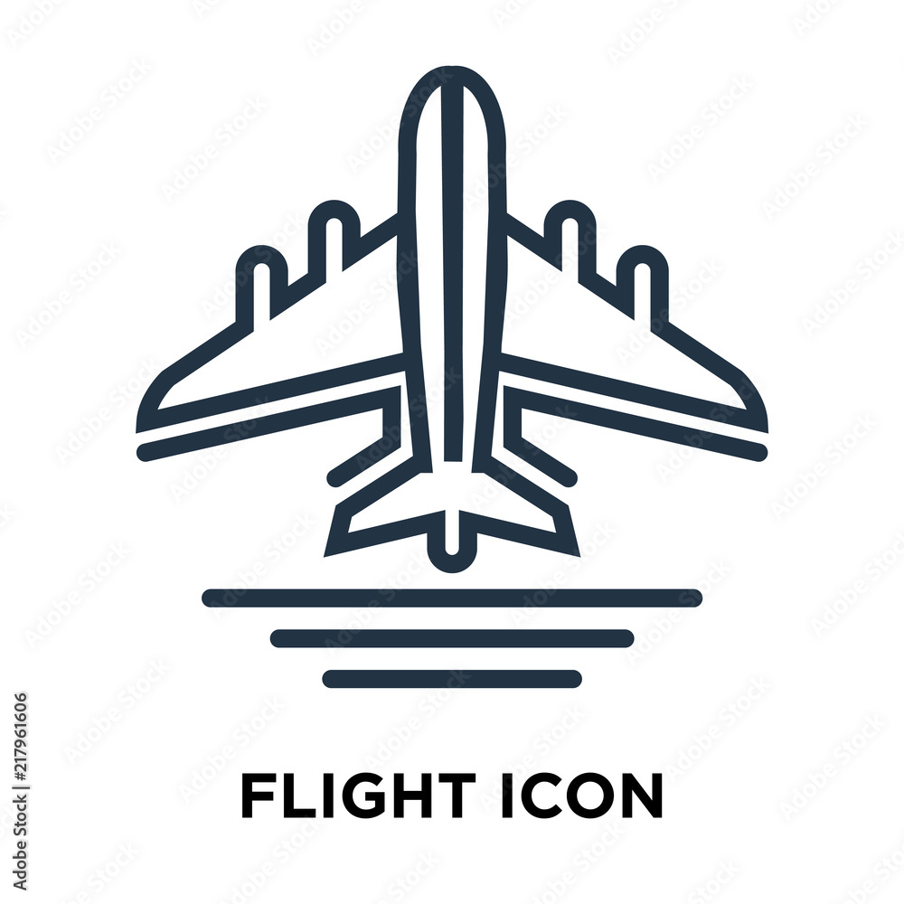 Poster flight icon isolated on white background. modern and editable flight icon. simple icons vector illus