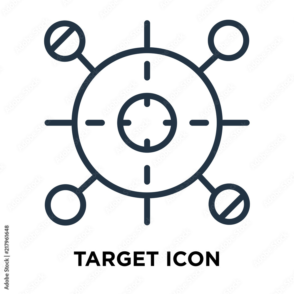 Poster target icon isolated on white background. modern and editable target icon. simple icons vector illus