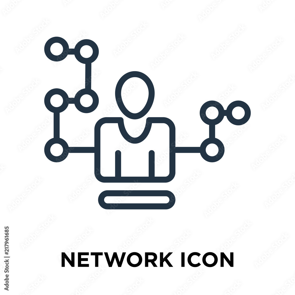 Poster network icon isolated on white background. modern and editable network icon. simple icons vector ill
