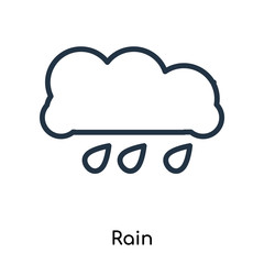 rain icons isolated on white background. Modern and editable rain icon. Simple icon vector illustration.
