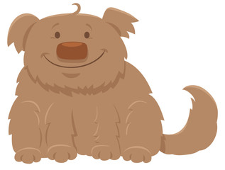 happy shaggy dog cartoon character