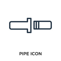 pipe icon isolated on white background. Simple and editable pipe icons. Modern icon vector illustration.