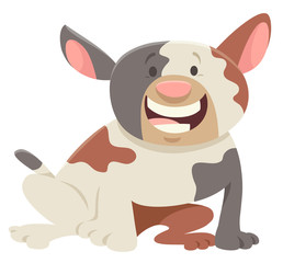 happy spotted dog cartoon character