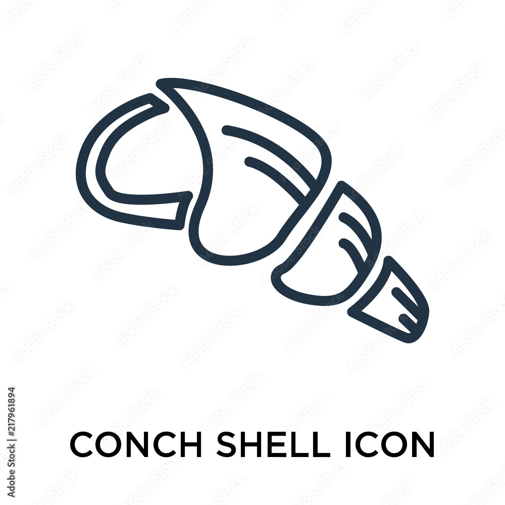 Poster conch shell icons isolated on white background. modern and editable conch shell icon. simple icon ve