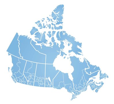 Detailed Vector Map of Canada