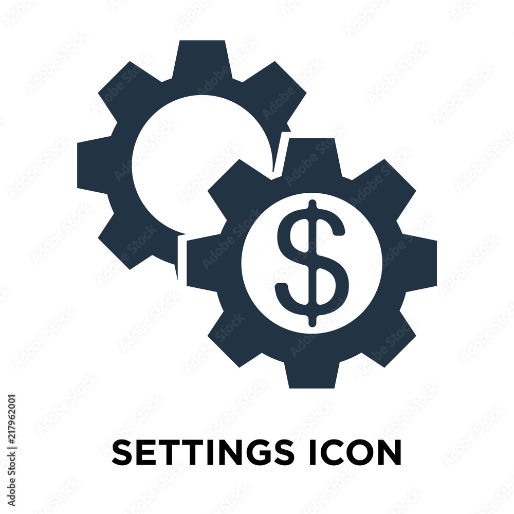 Aufkleber settings icon isolated on white background. modern and editable settings icon. simple icons vector i
