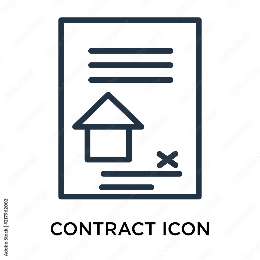 Poster contract icons isolated on white background. modern and editable contract icon. simple icon vector i