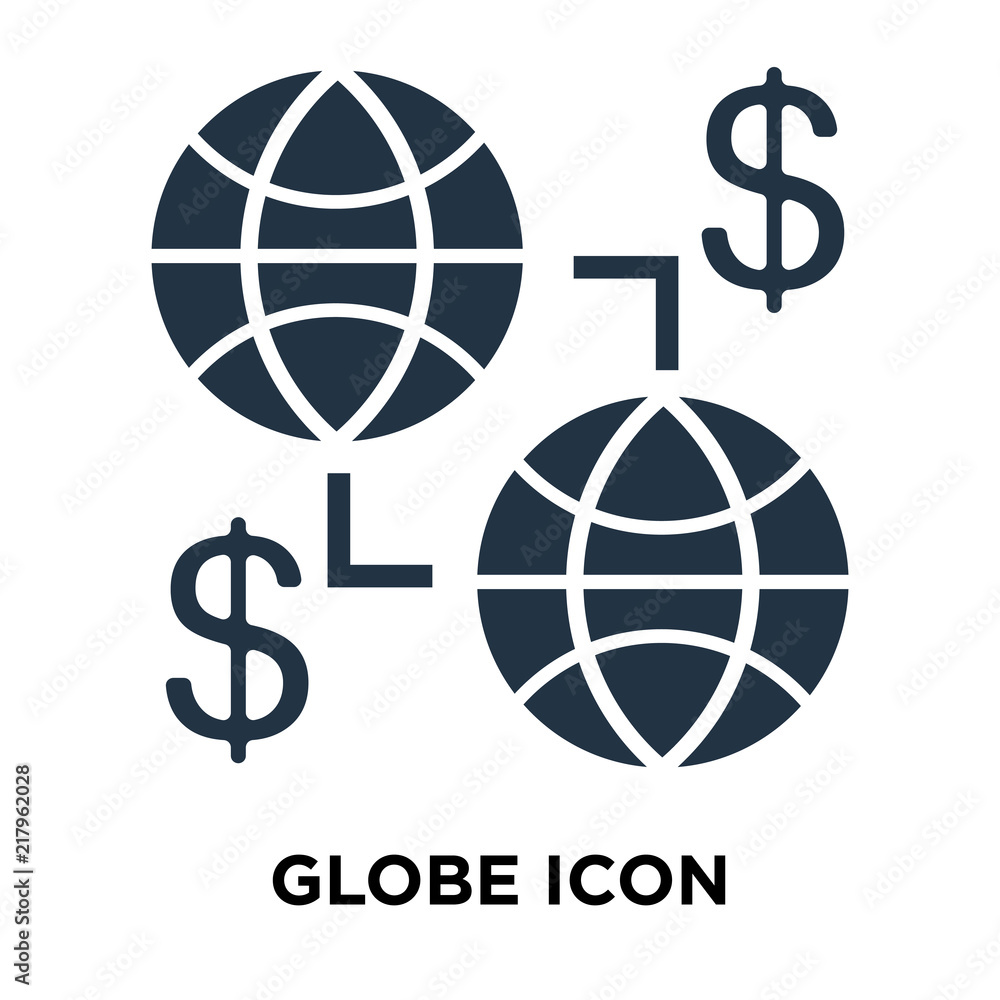 Poster globe icon isolated on white background. modern and editable globe icon. simple icons vector illustr