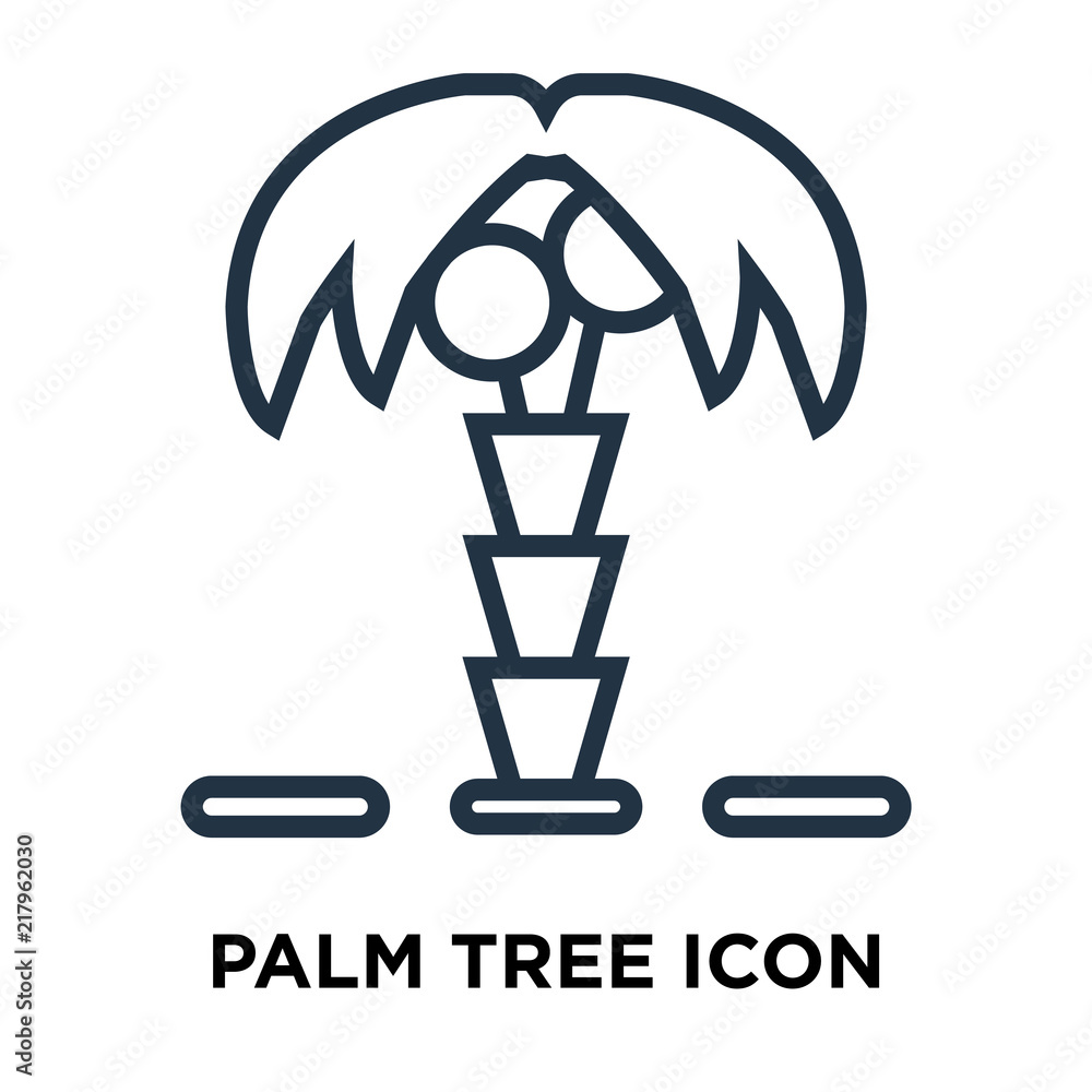 Poster palm tree icon isolated on white background. modern and editable palm tree icon. simple icons vector