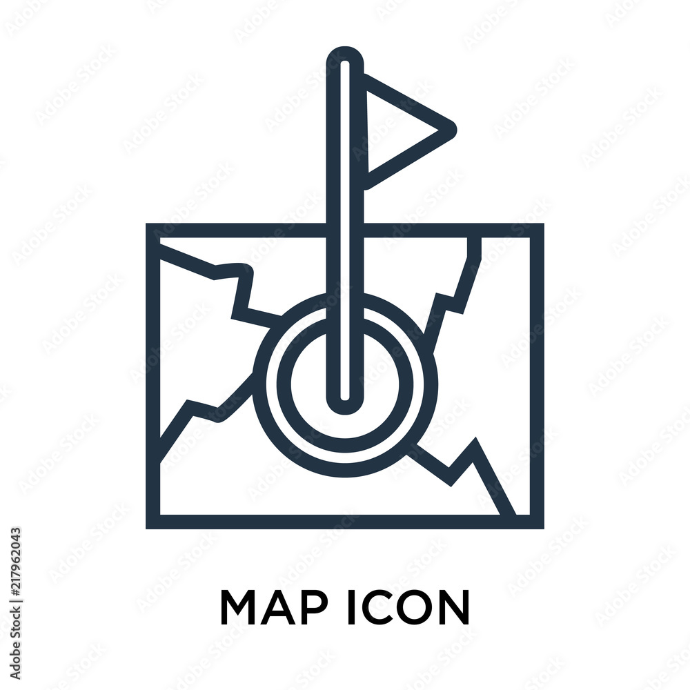 Poster map icons isolated on white background. modern and editable map icon. simple icon vector illustratio