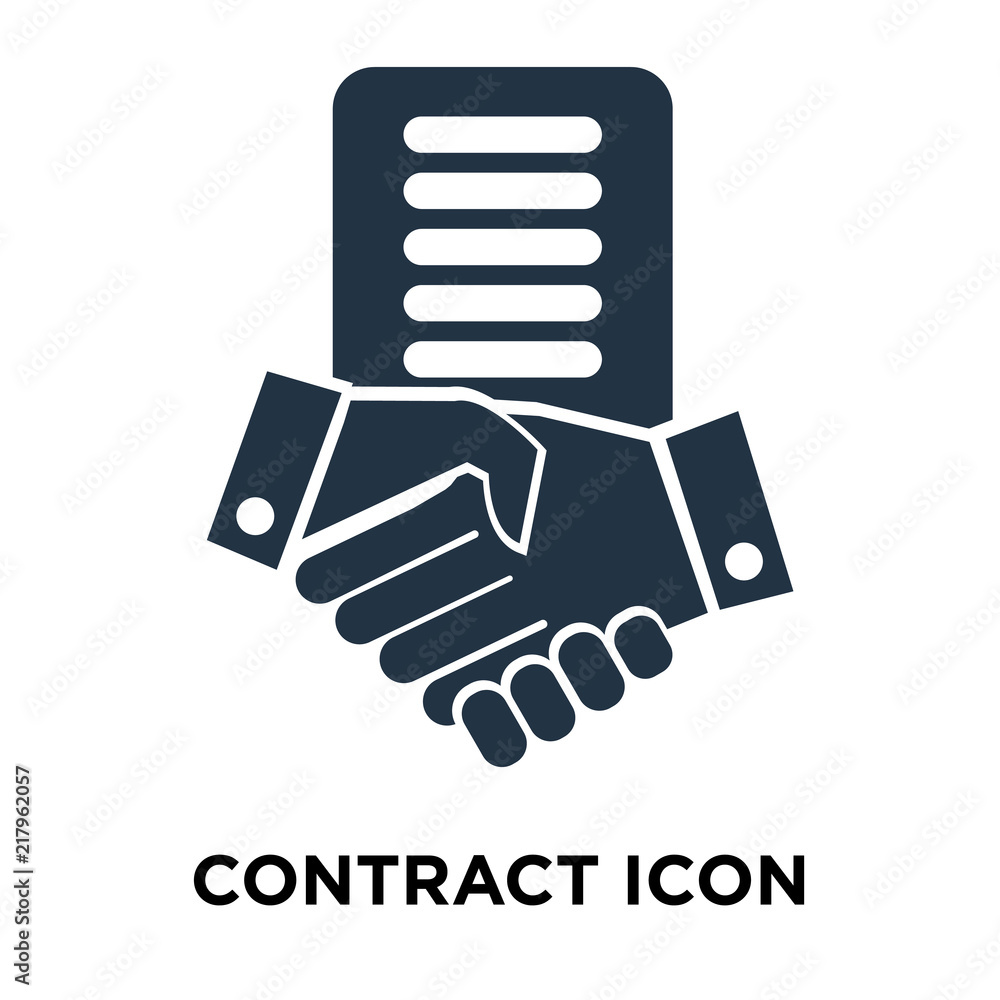 Poster contract icon isolated on white background. modern and editable contract icon. simple icons vector i