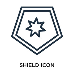 shield icons isolated on white background. Modern and editable shield icon. Simple icon vector illustration.