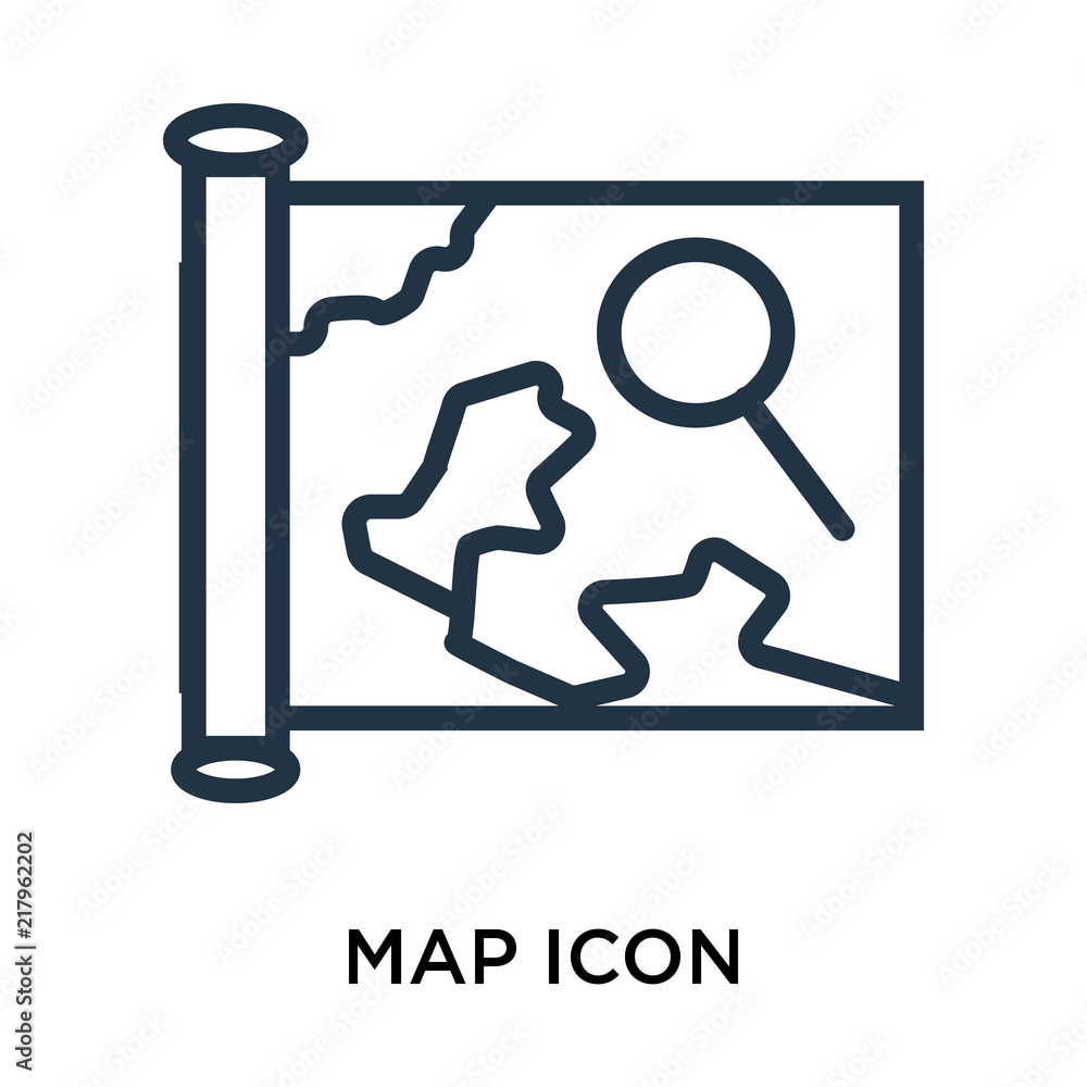 Poster map icons isolated on white background. modern and editable map icon. simple icon vector illustratio