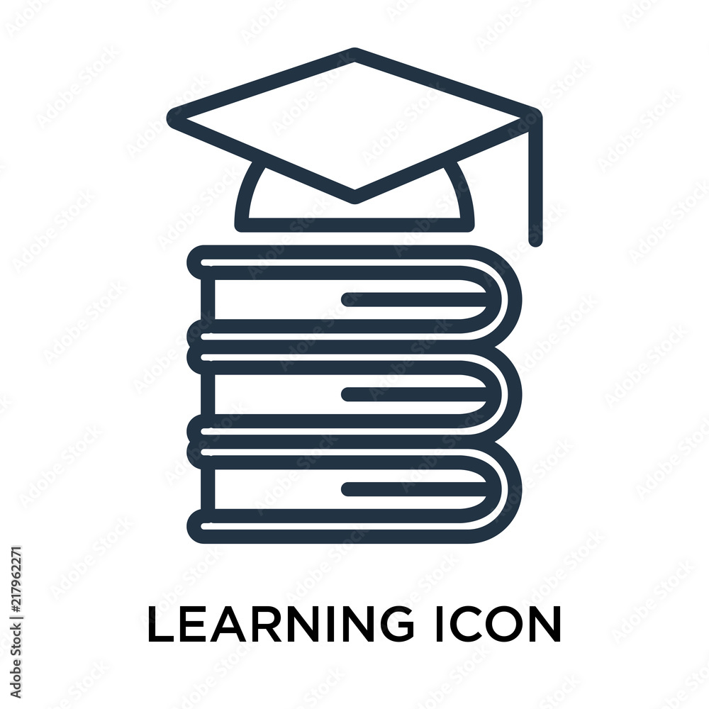Poster learning icons isolated on white background. modern and editable learning icon. simple icon vector i