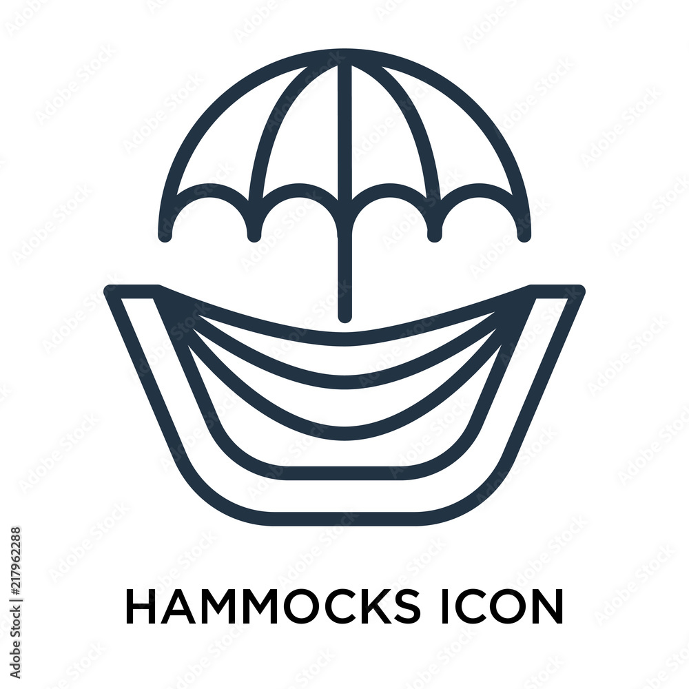 Poster hammocks icons isolated on white background. modern and editable hammocks icon. simple icon vector i