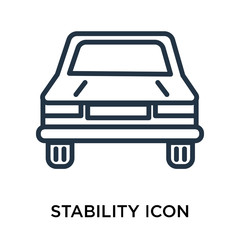 stability icon isolated on white background. Simple and editable stability icons. Modern icon vector illustration.
