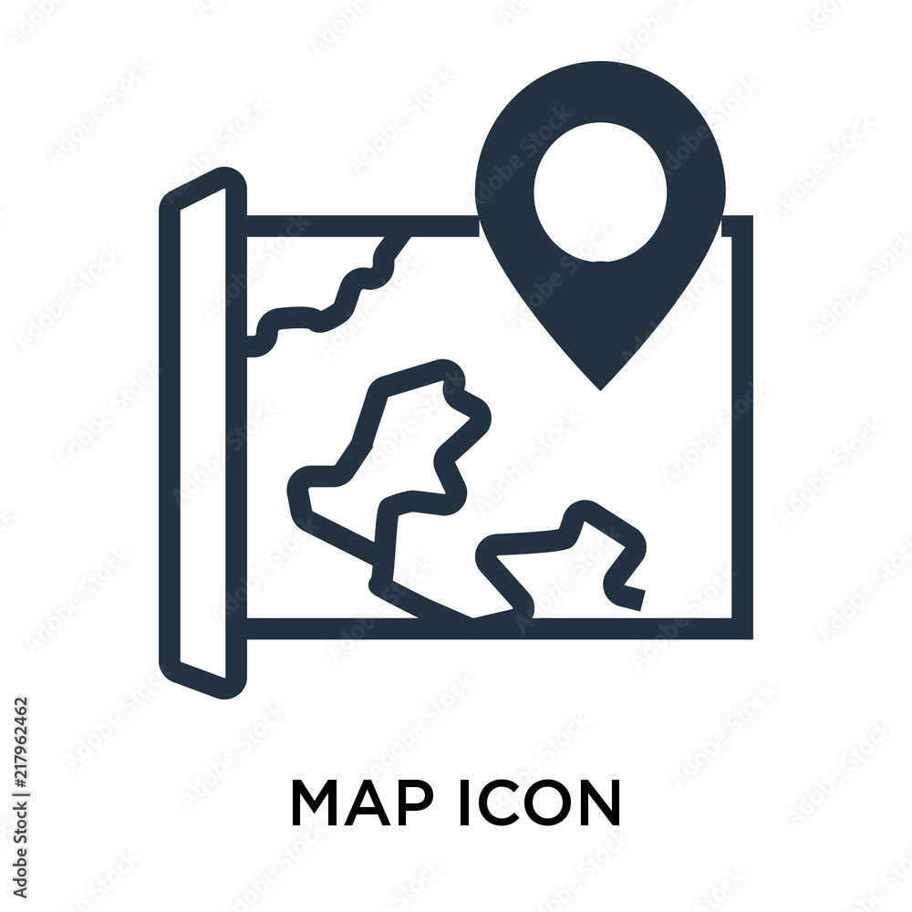Poster map icons isolated on white background. modern and editable map icon. simple icon vector illustratio