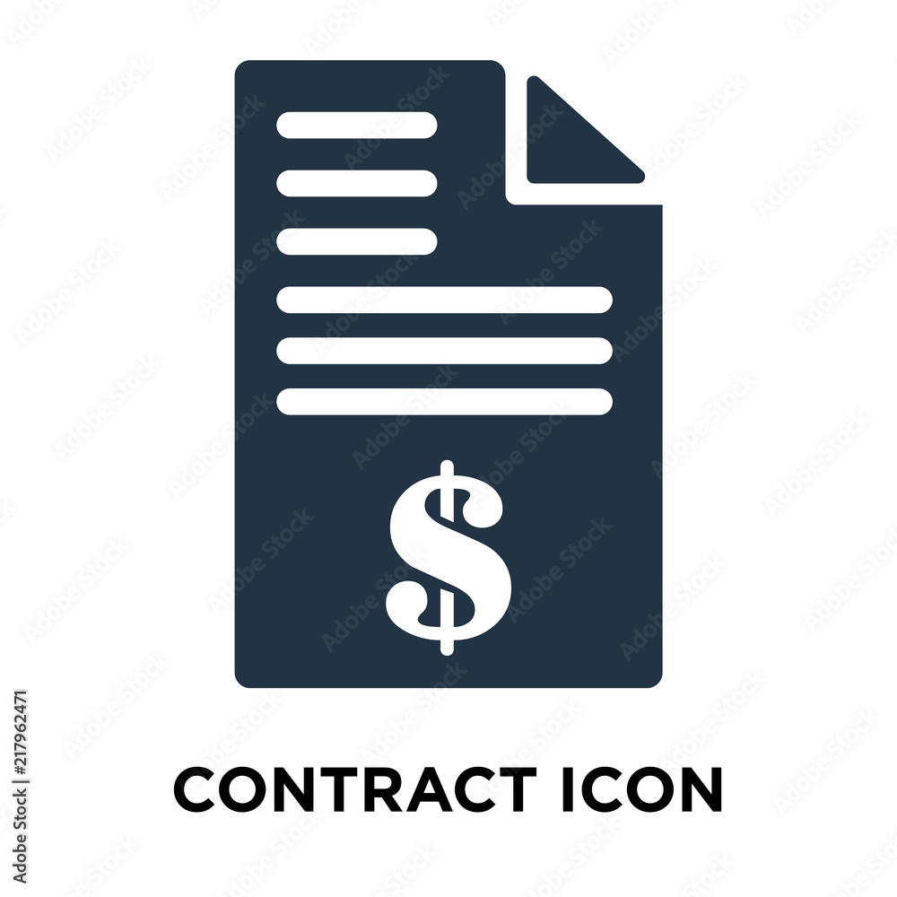 Poster contract icon isolated on white background. modern and editable contract icon. simple icons vector i