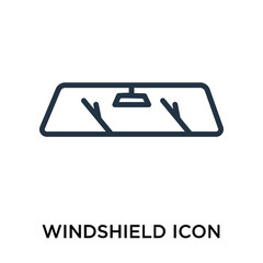 windshield icon isolated on white background. Simple and editable windshield icons. Modern icon vector illustration.