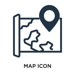 map icons isolated on white background. Modern and editable map icon. Simple icon vector illustration.