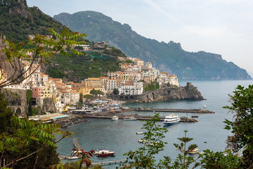 Southern Italy city on rugged coastline