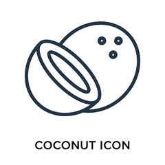 coconut icons isolated on white background. Modern and editable coconut icon. Simple icon vector illustration.