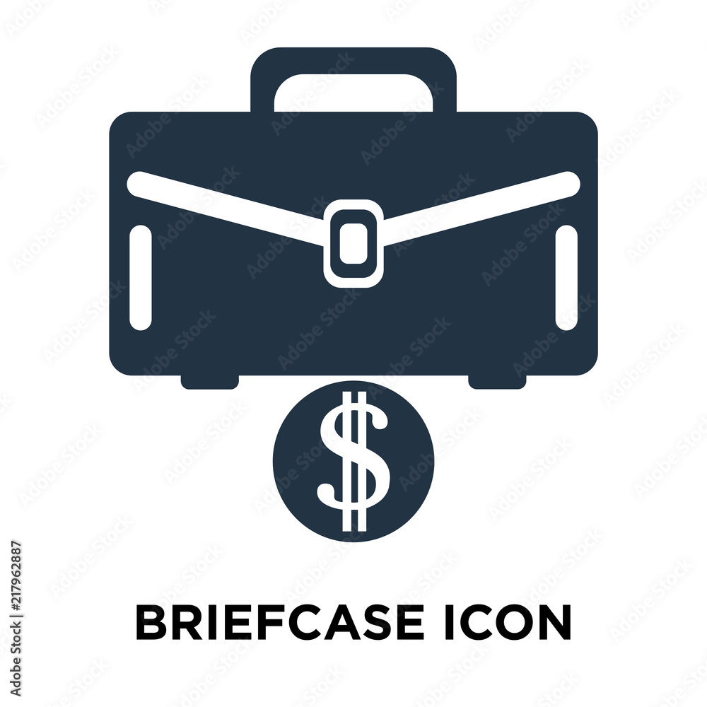 Poster briefcase icon isolated on white background. modern and editable briefcase icon. simple icons vector
