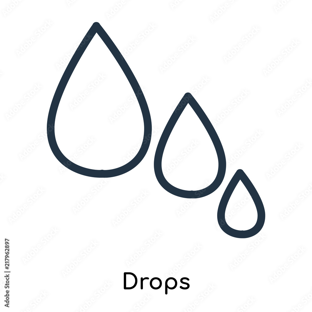 Poster drops icons isolated on white background. modern and editable drops icon. simple icon vector illustr