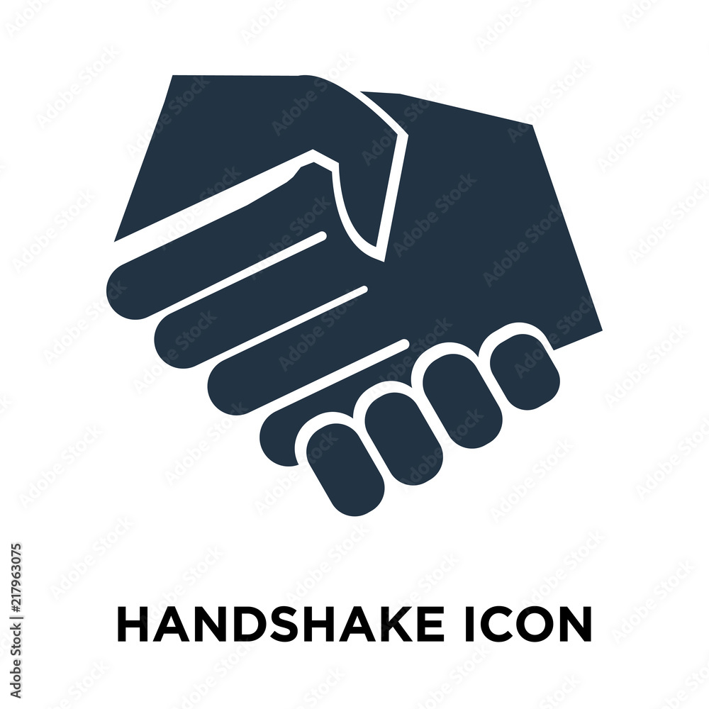 Poster handshake icon isolated on white background. modern and editable handshake icon. simple icons vector