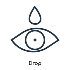 drop icons isolated on white background. Modern and editable drop icon. Simple icon vector illustration.