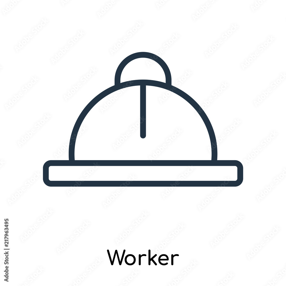 Poster worker icon isolated on white background. modern and editable worker icon. simple icons vector illus