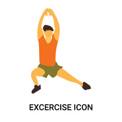 excercise icon isolated on white background. Simple and editable excercise icons. Modern icon vector illustration.