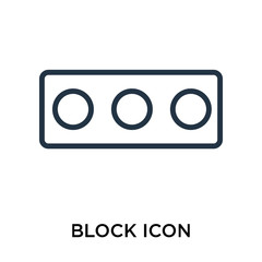 block icon isolated on white background. Simple and editable block icons. Modern icon vector illustration.