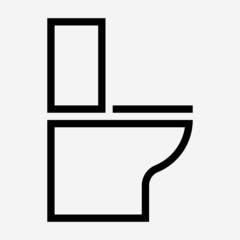 outline Toilet pixel perfect vector icon