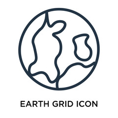 earth grid icons isolated on white background. Modern and editable earth grid icon. Simple icon vector illustration.