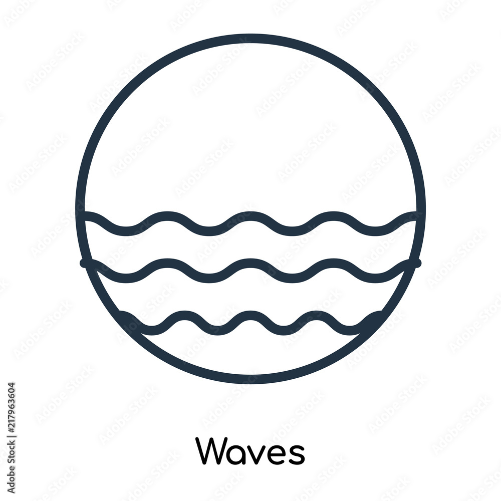 Poster waves icons isolated on white background. modern and editable waves icon. simple icon vector illustr