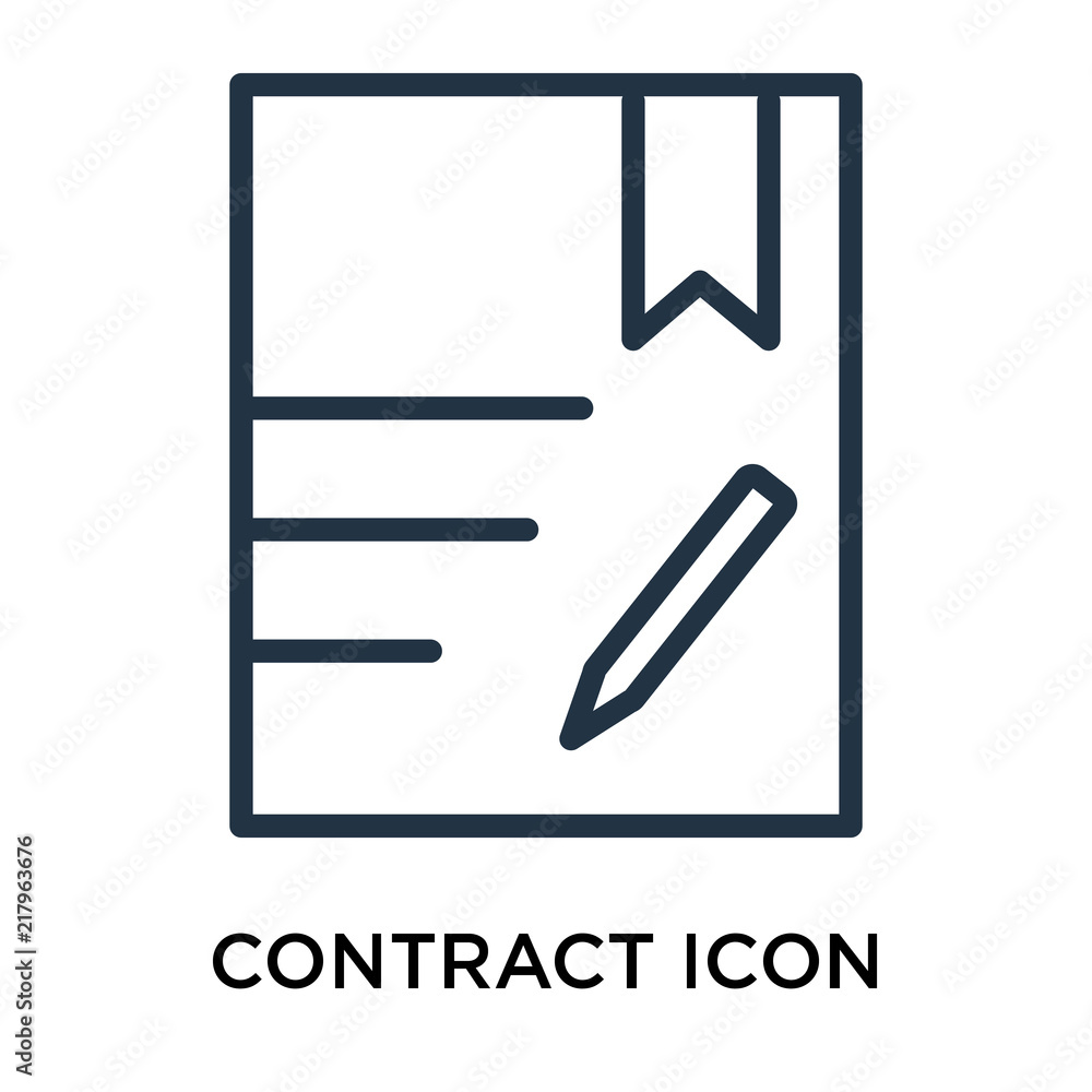 Aufkleber contract icons isolated on white background. modern and editable contract icon. simple icon vector i