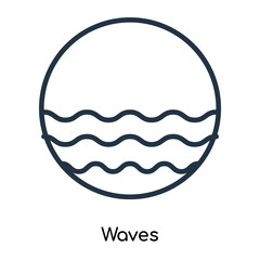 waves icons isolated on white background. Modern and editable waves icon. Simple icon vector illustration.
