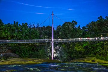 Liberty Bridge in Downtown Greenville, South Carolina, USA