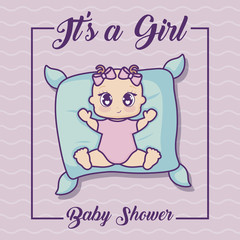 Baby shower design vector ilustration icon baby girls