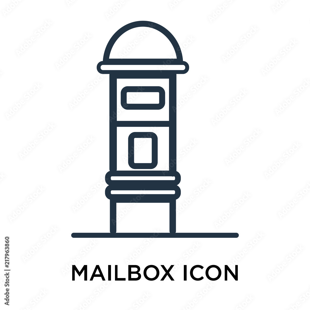 Poster mailbox icons isolated on white background. modern and editable mailbox icon. simple icon vector ill