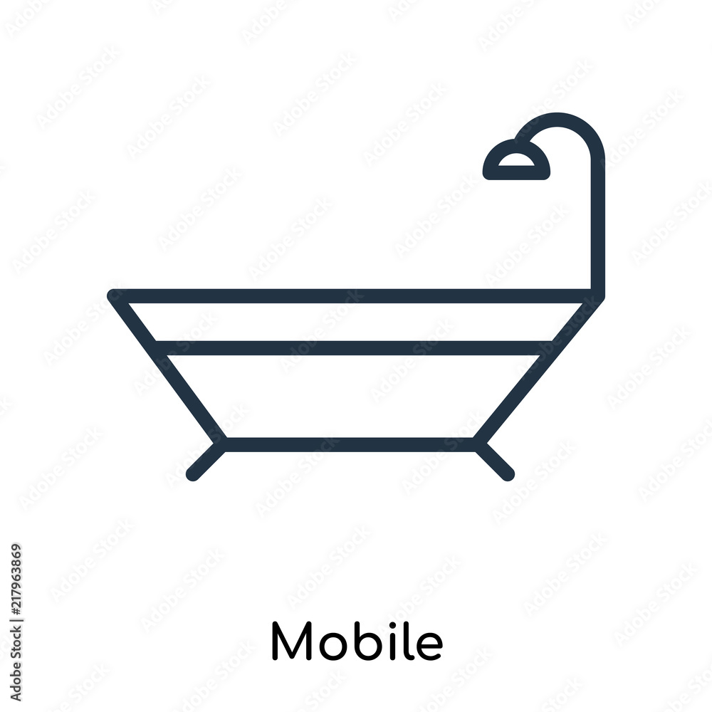 Poster mobile icons isolated on white background. modern and editable mobile icon. simple icon vector illus