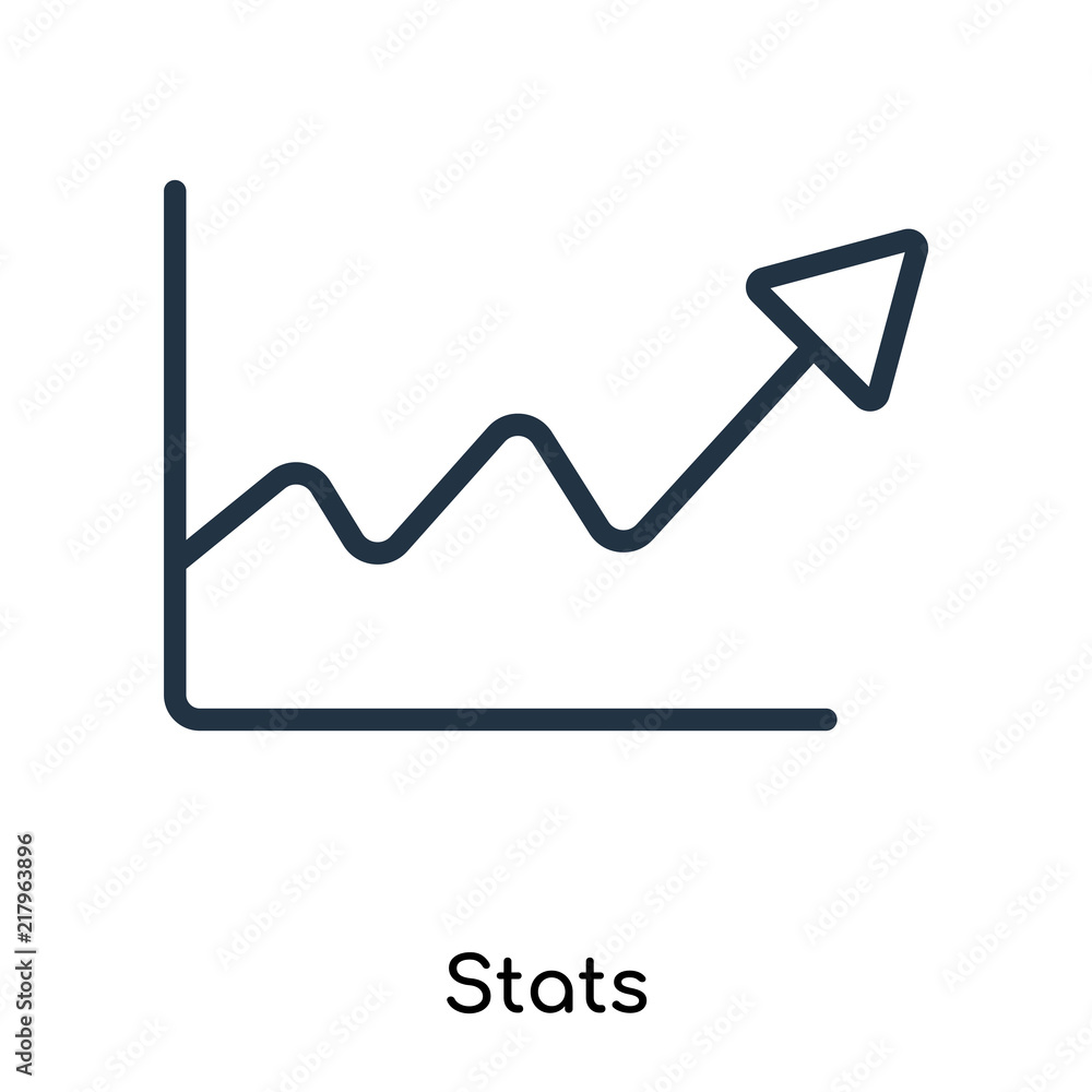 Poster stats icon isolated on white background. modern and editable stats icon. simple icons vector illustr