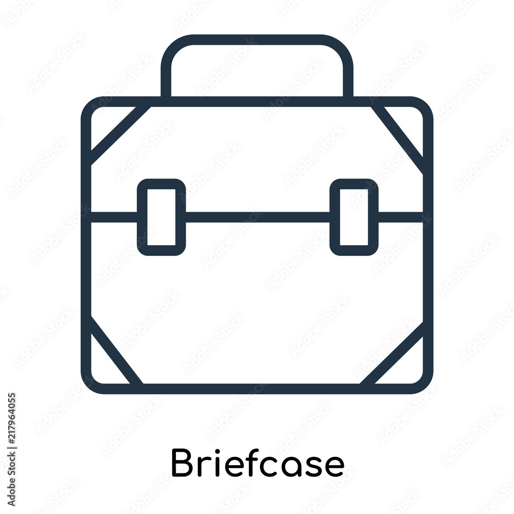 Poster briefcase icon isolated on white background. modern and editable briefcase icon. simple icons vector