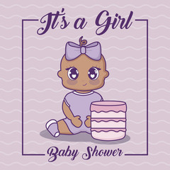 Baby shower design vector ilustration icon baby girls