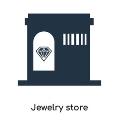 jewelry store icons isolated on white background. Modern and editable jewelry store icon. Simple icon vector illustration.