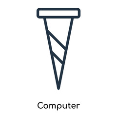 computer icons isolated on white background. Modern and editable computer icon. Simple icon vector illustration.