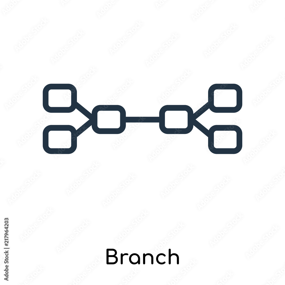Poster branch icon isolated on white background. modern and editable branch icon. simple icons vector illus