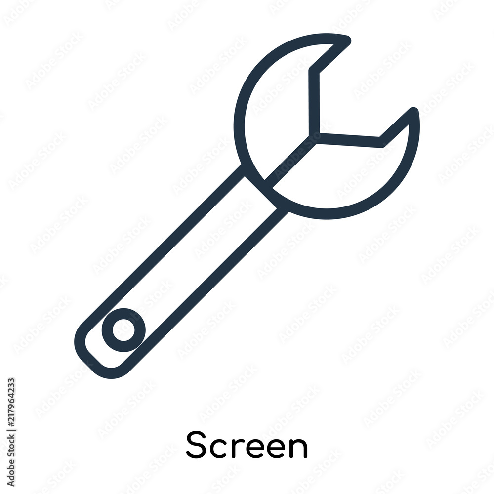 Poster screen icons isolated on white background. modern and editable screen icon. simple icon vector illus
