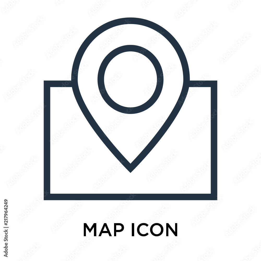 Poster map icons isolated on white background. modern and editable map icon. simple icon vector illustratio